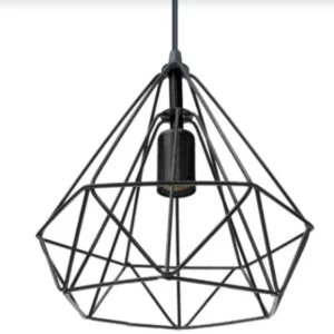 Pendente Aramado Piramide Preto Parpip Lumant