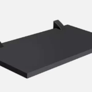 Prateleira Prat-k Preta 1,2x20x100cm Suporte Preto (me Leve) - Imagem 1