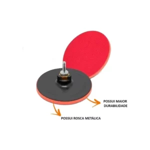 Suporte Disco Lixa Velcro 4.1/2 Worker - Imagem 3