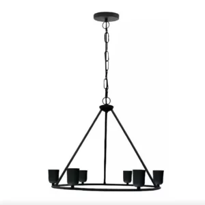 Lustre Edgar 6 Lamp Preto Fosco