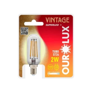 Lamp Led Vintage Tubo St26 2w 220v 2400k