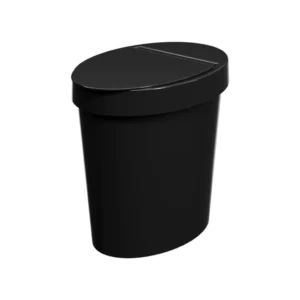 Lixeira Oval Retro 5l Preta