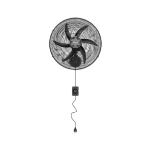 Ventilador Osc Parede Monta Facil 50cm 6p Preto 220v Premium - Imagem 1