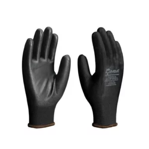 Luva Helanca Pu Preta Tam. 9 "g"   Imbat - Imagem 1