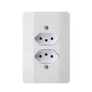 Conjunto 2 Tomadas 3p 20a Vertical - Linha Millenium - Mectronic