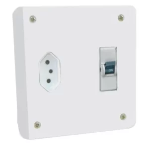 Cd de Sobrepor para Ar Condicionado com Disjuntor Din 16a + Tomada 20a - Mectronic