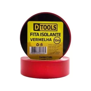 Fita Isolante Vermelha 10 Metros - Dtools