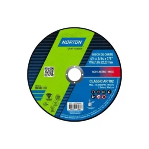 Disco de Corte Metal Classic 4 1/2'' 1mm - Norton - Imagem 1