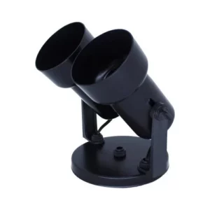 Spot Caneca para 2 Lâmpadas  em Pvc  Preto - Opl