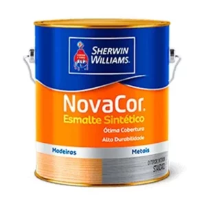 Tinta Esmalte Sintético Novacor Fosco Preto - Galão 3,6 Litros - Sw