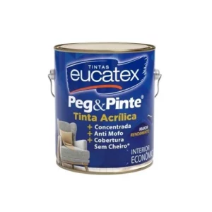 Tinta Econômica Peg e Pinte Acrílica Pessêgo Rosado - Galão 3,6 Litros - Eucatex