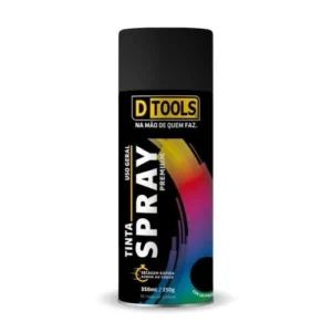 Spray Premium Uso Geral Preto Fosco 350ml - Dtools - Imagem 1