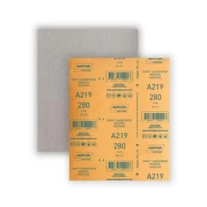 Lixa Branca Seco 280 No-fil com 50 Peças - Norton