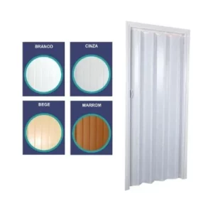 Porta Sanfonada 100cm Branca Vitesse