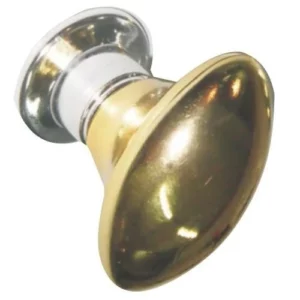 Puxador Vilage Dourado com Base Cromada Pa-24 - Gibafer