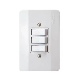 Conjunto 3 Interruptores Simples - Linha Millenium - Mectronic