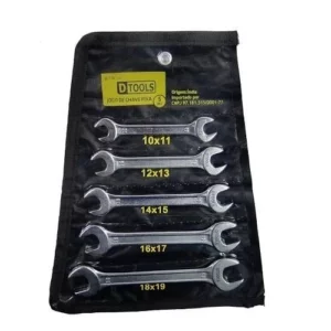 Jogo Chave Fixa 10 a 19 5pcs Dtools - 10786 - Imagem 1