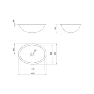Cuba Embutir Oval Branco Gelo 490x365 - L3717 - Deca - Cuba Embutir Oval Branco Gelo 49x36,5- L3717 - Deca - Imagem 3