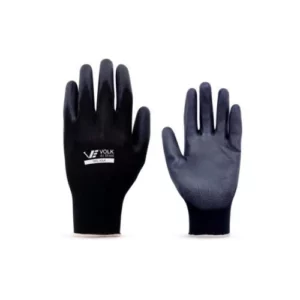 Luva Algodao C/pu Preta N.09 Volk - 16812