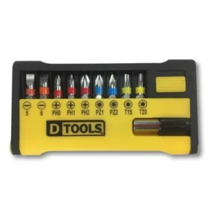Jogo de Bits 10pcs C/porta Bits Dtools - 19811 - Imagem 1