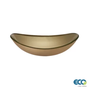 Cuba de Apoio 49 X 32 Oval Vidro Ouro 43115 Eco
