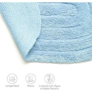 Tapete Allegro Azul Ceu Oval 40cm X 60cm - Imagem 4