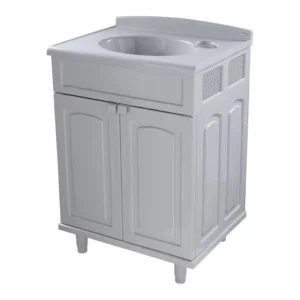 Gabinete C/lavatorio 50x63x92cm Cinza - Imagem 1