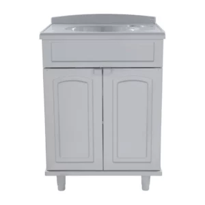 Gabinete C/lavatorio 50x63x92cm Cinza - Imagem 2