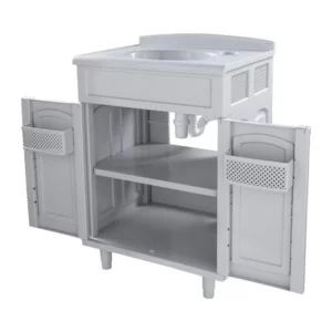 Gabinete C/lavatorio 50x63x92cm Cinza - Imagem 3