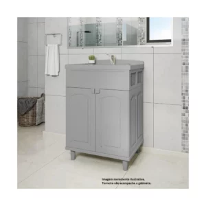 Gabinete C/lavatorio 50x63x92cm Cinza - Imagem 5