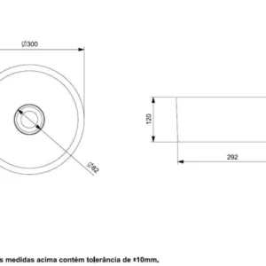 Cuba Apoio Red 30x30 T1 Terra Matte Black Roca - Imagem 5