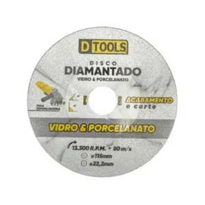 Disco Diamantado  Vidro/porcelanato 115mmx22 - Dtools