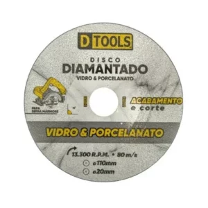 Disco Diamantado Vidro/porcelanato  110mmx20mm - Dtools