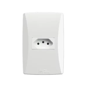 Tomada 2p+t 10a/250v Horizontal com Placa Petra - Mectronic