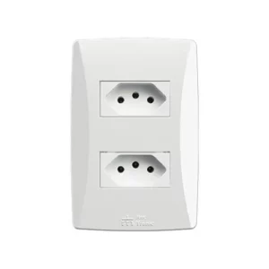 2 Tomadas 2p+t 10a/250v com Placa Petra - Mectronic