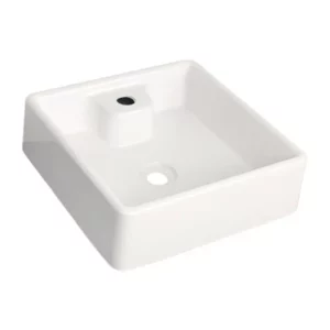 Cuba de Apoio Marmorite Quadrada Branco Trento