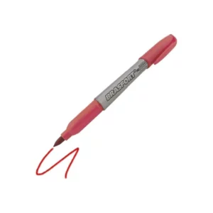 Marcador Permanente Ponta Fina Vermelho - Imagem 2