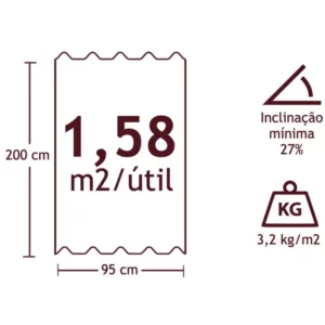 Telha Onduline Stilo Vermelho 200 X 96cm - Imagem 5