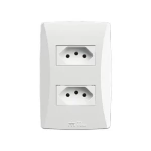 2 Tomadas 2p+t 20a/250v com Placa Petra - Mectronic