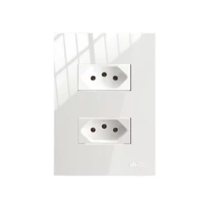 2 Tomadas 2p+t 10a 250vca com Placa On -  Mectronic