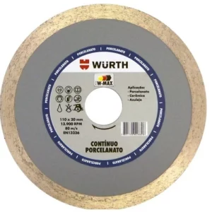 Disco Diamantado 110mm 4" Continuo Fino V2 Wurth - Imagem 1