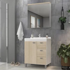 Kit Balcao Cewal 60cm Ref.690 (branco/gianduia) - Imagem 1