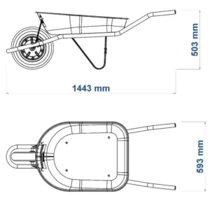 Carrinho de Mao Tramontina Azul 50l 77704/432 - Imagem 3