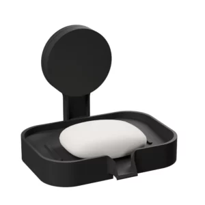 Saboneteira C/adesivo Preto Fosco Astra