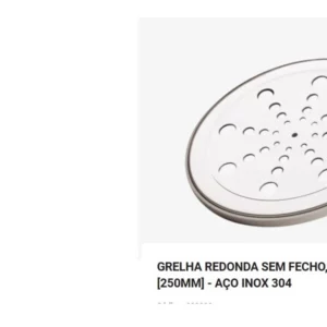 Grelha Redonda Inox 250mm S/ Fecho Jackwal