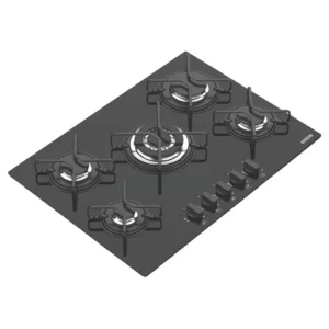 Cooktop Tramontina Glass Gas Penta 5q / Preto 5gg Tri 70 - Imagem 3