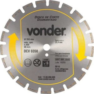 Disco Vonder Diamantado 350mm Asf/concr Segment Furo 50mm 1268350050