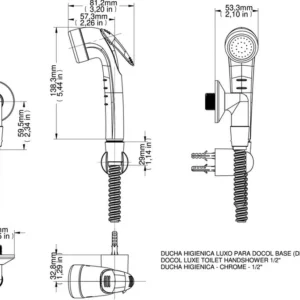 Ducha Hig. Docol  S/ Registro Cr 00057906 (ducha Cromada)