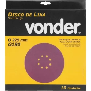 Disco Lixa P/ Lixadeira G. 180 Lpv600 C/10un Vonder 1258225180