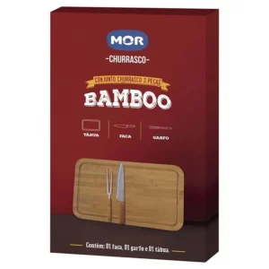 Conjunto Churrasco Mor 3pc Tabua Retang/garfo/faca 30x50 (p.e) - Imagem 4